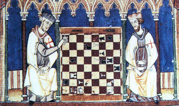 Knights Templar playing chess, Libro de los juegos, 1283