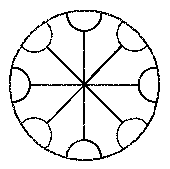 Roman wheel pattern